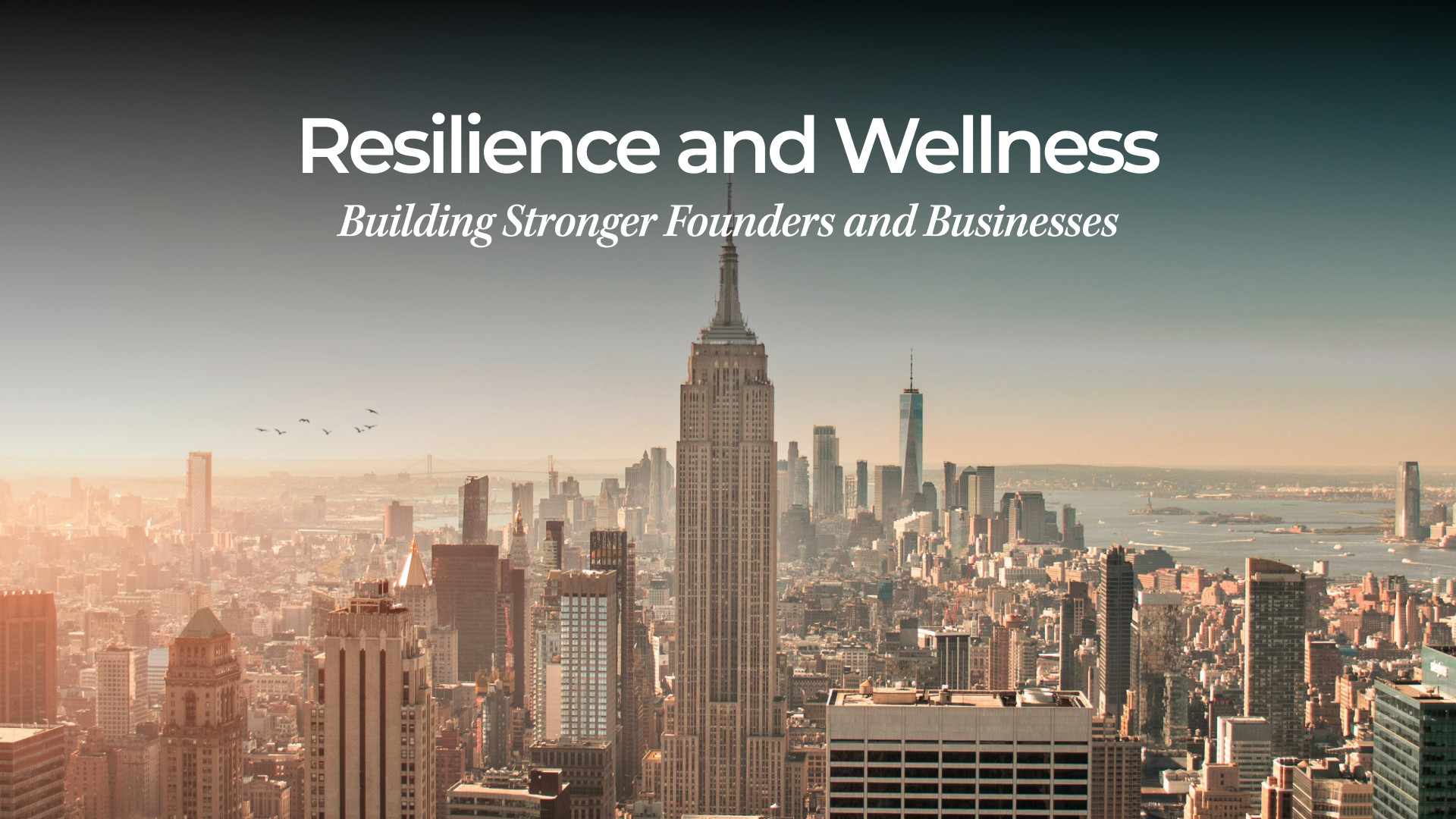 Resilience and Wellness for Founders