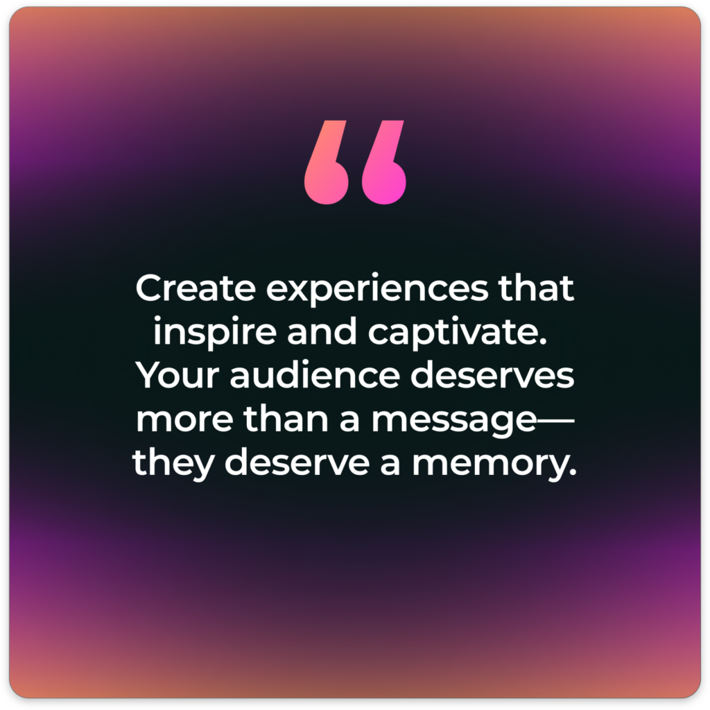 brand activations need to create memories not moments