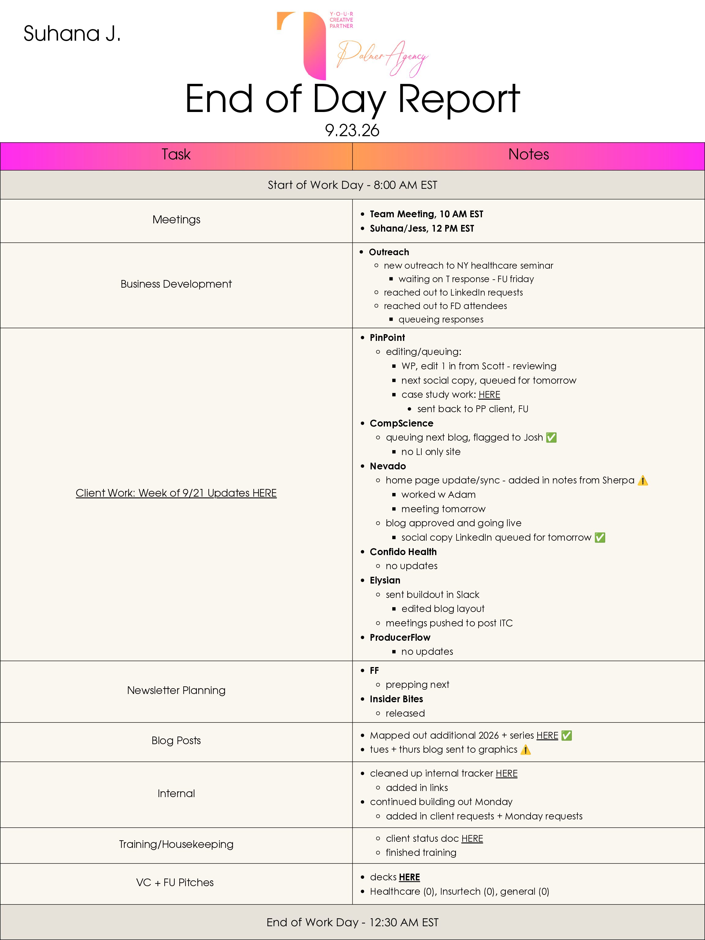Suhana 92326 EOD Report